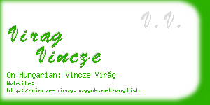 virag vincze business card